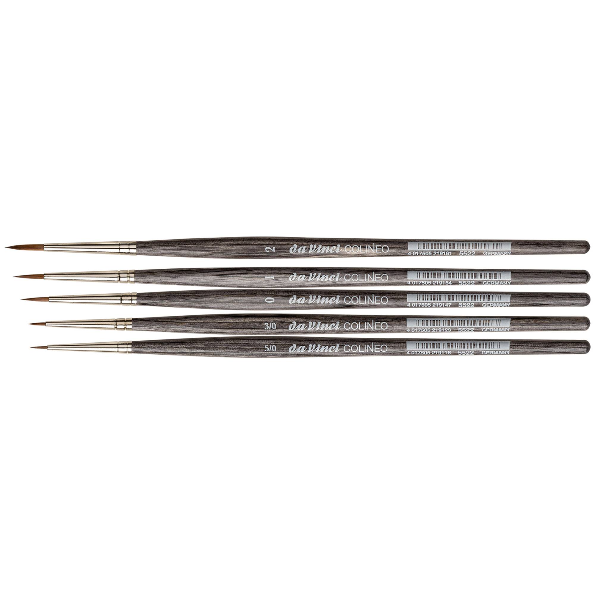 da Vinci COLINEO Details & Miniatures Red Sable Synthetic Round Brush Set